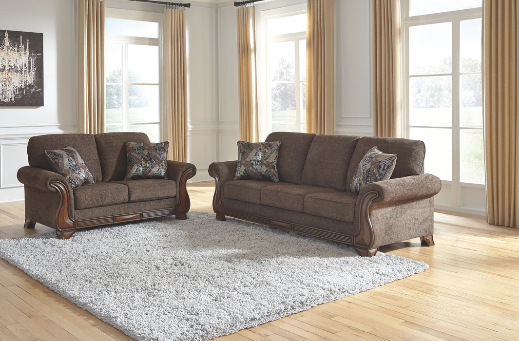 Miltonwood - Teak - 2 Pc. - Sofa, Loveseat