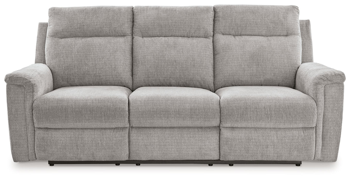 Barnsana - Ash - Power Reclining Sofa - Fabric