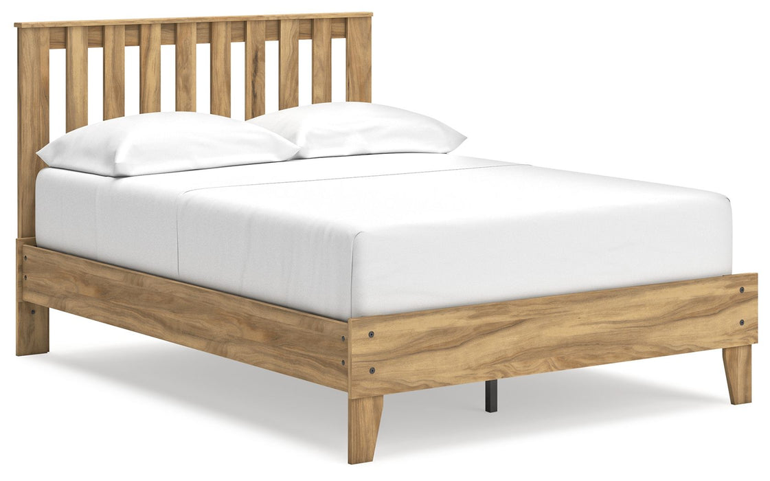 Bermacy - Light Brown - Full Platform Panel Bed