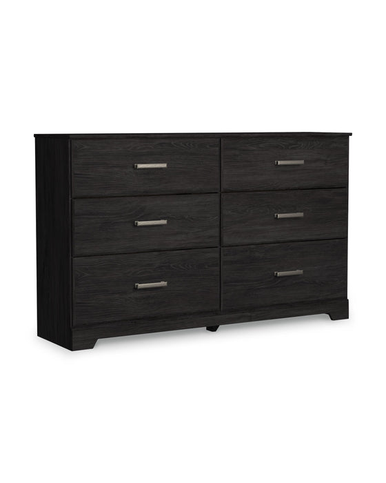 Belachime - Charcoal - Six Drawer Dresser