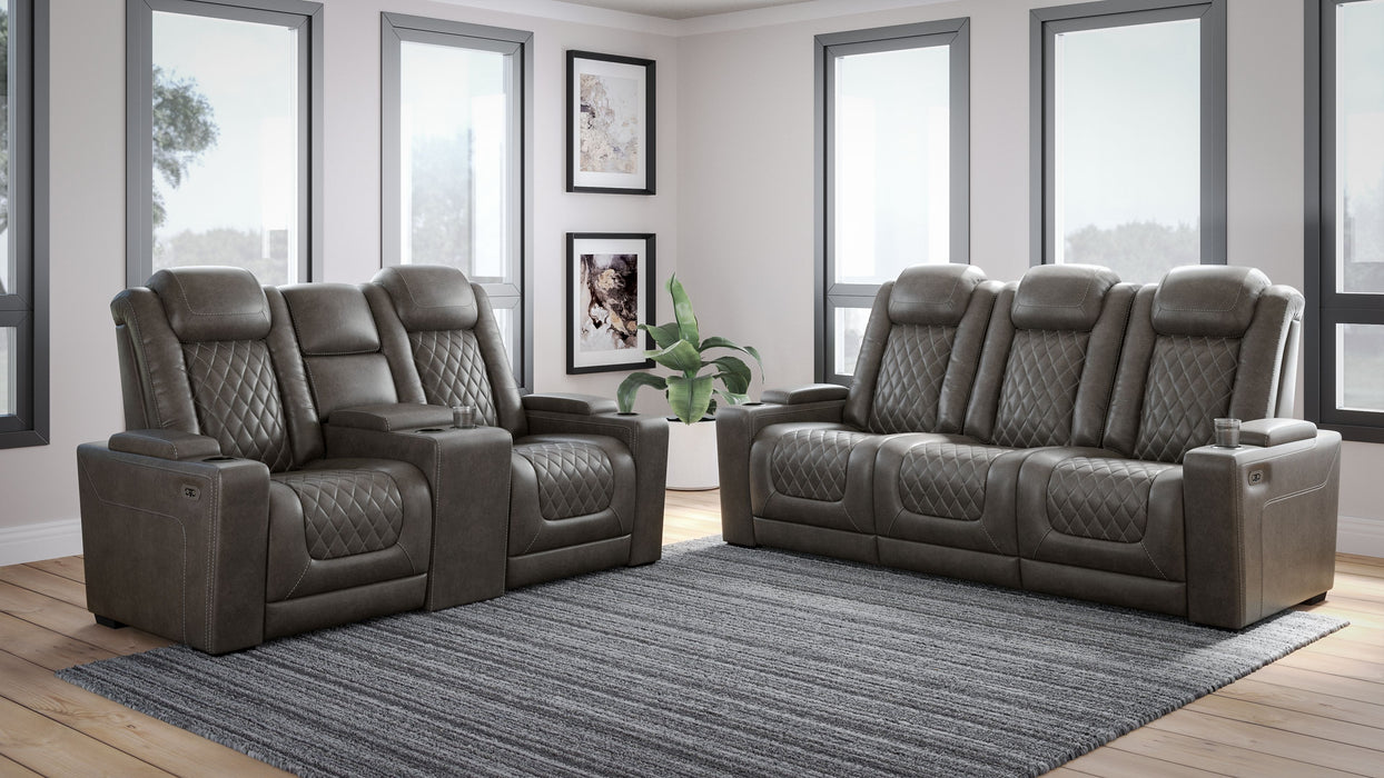 Hyllmont - Gray - 2 Pc. - Power Sofa, Loveseat