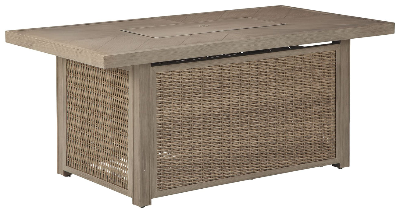 Beachcroft - Beige - Rectangular Fire Pit Table