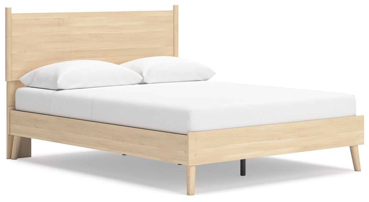 Cabinella - Tan - Queen Platform Panel Bed