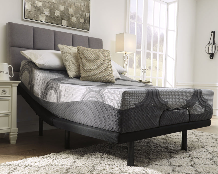 12 Inch Ashley Hybrid - Gray - 2 Pc. - King Mattress, Adjustable Base