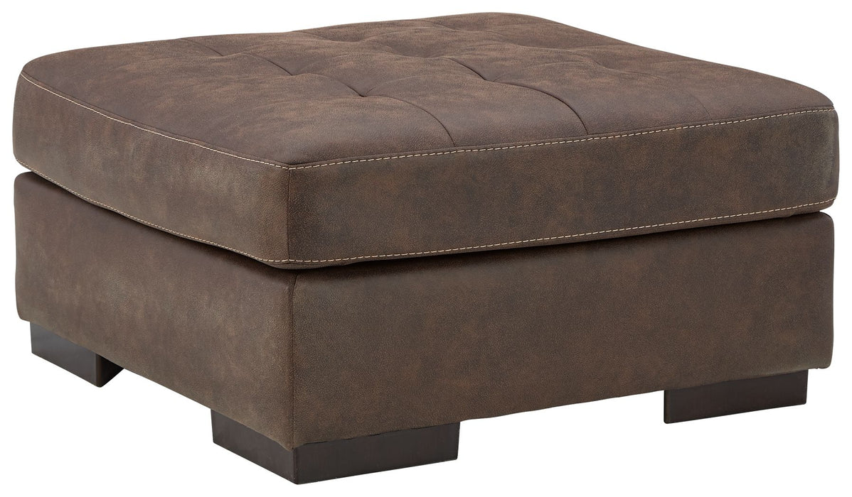 Maderla - Walnut - Oversized Accent Ottoman