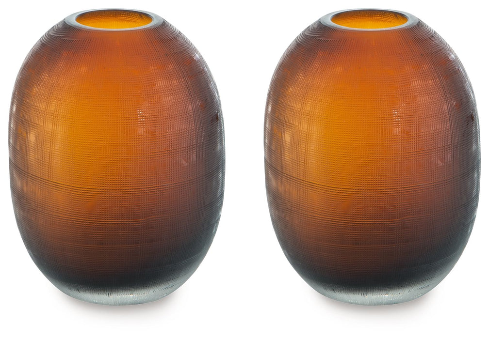 Embersen - Amber - Vase (Set of 2) 7.75"