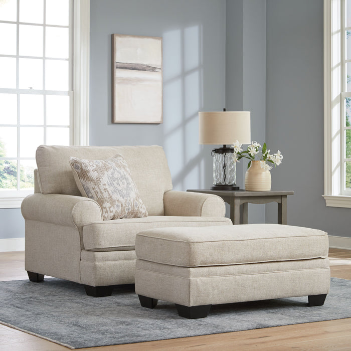 Rilynn - Linen - 2 Pc. - Chair And A Half, Ottoman